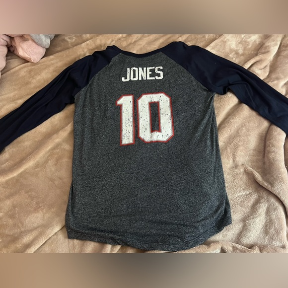 Patriots 3/4 sleeve jones 10 jersey - Picture 2 of 3